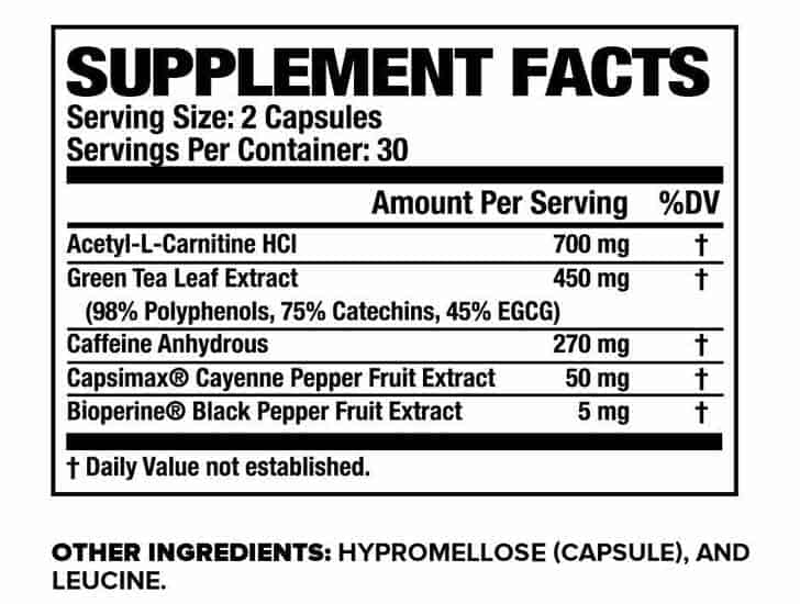 burn-xt ingredients